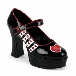 FUNTASMA Queen-55 Queen Of Hearts Costume Dress Up Cosplay Halloween Heels Shoes