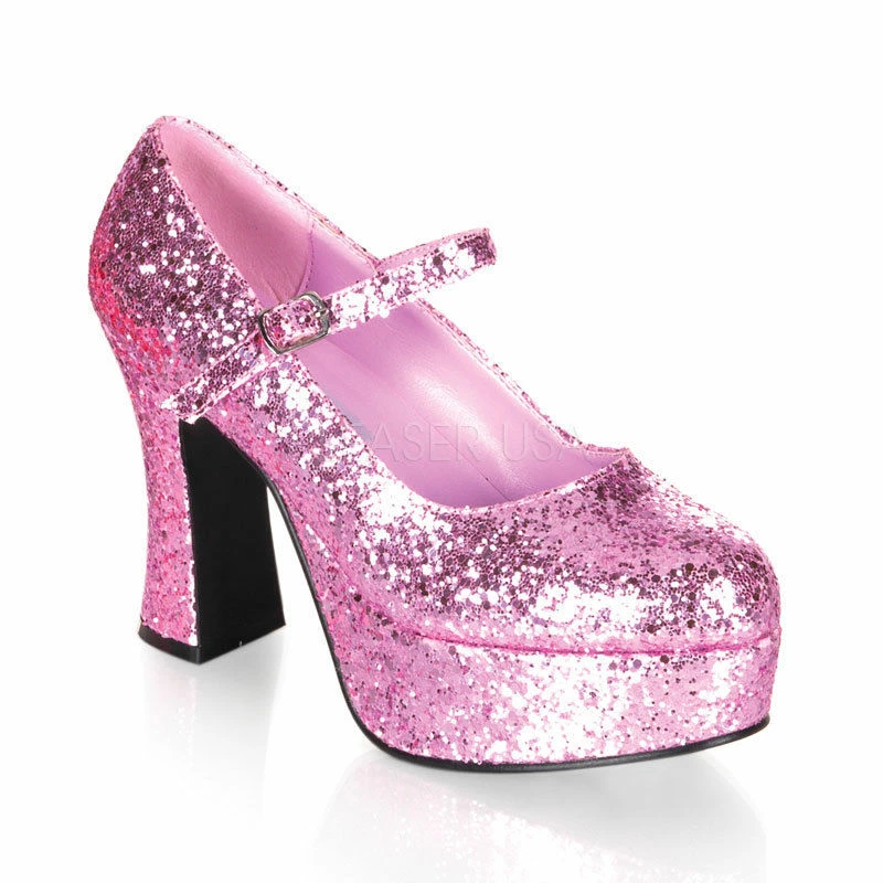 FUNTASMA Maryjane-50G Black Red Pink Glitter Dorothy Fairy Dress Cosplay Heels
