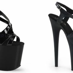 PLEASER Flamingo-831 Strappy Stripper Pole Dancing Club 4" Platforms 8" Heels