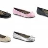 PLEASER PINK LABEL Anna-01 Black Pink Cream Silver Ballet Flats Drag Womens 8-15