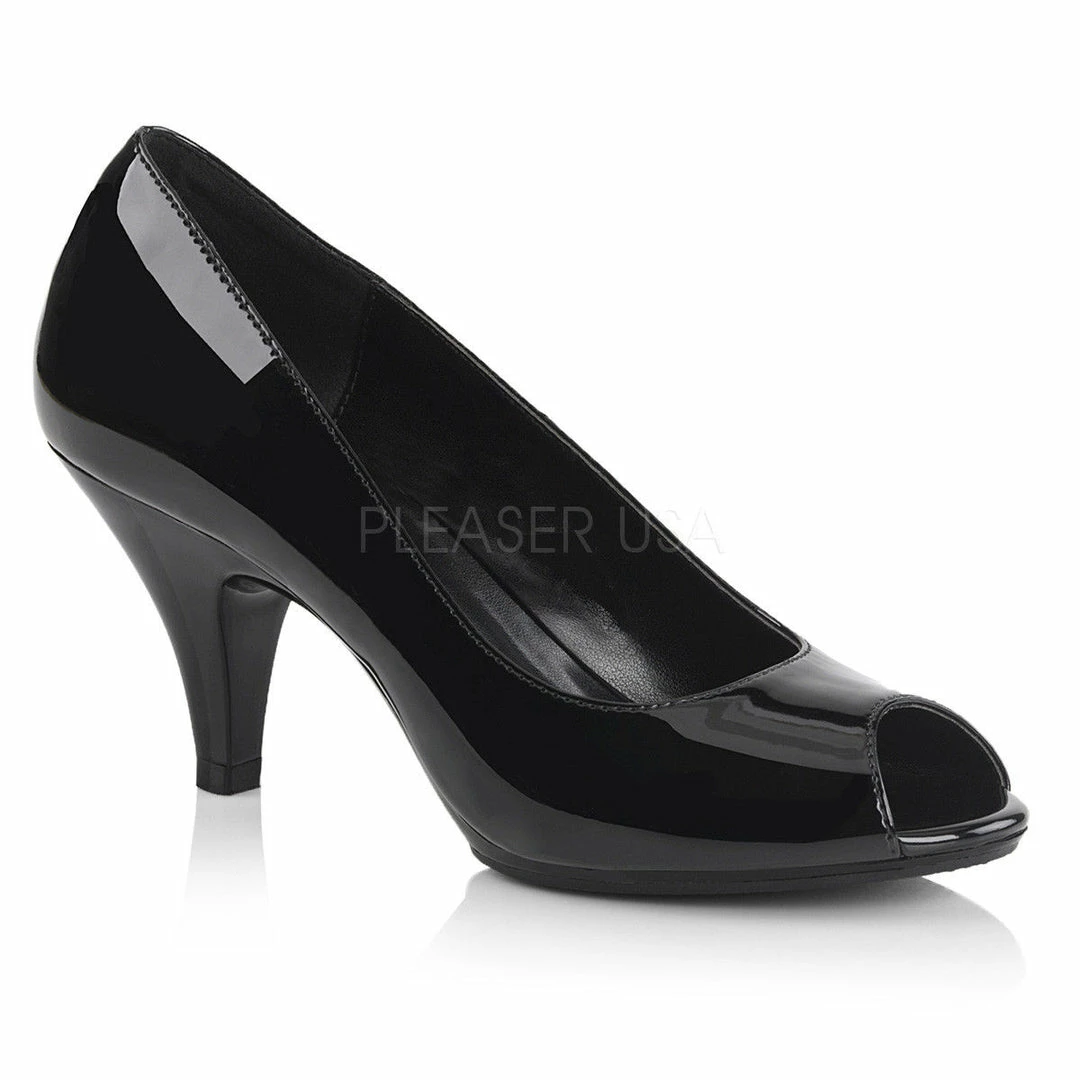 Fabulicious PLEASER Belle-362 Dress Party Formal Work Peep Open Toe Pumps 3" Heels Size 4-15
