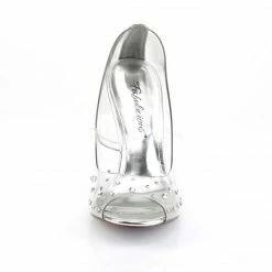 FABULICIOUS Lovely-420RS Clear Rhinestones Party Wedding 4" Wedges Sandals Heels