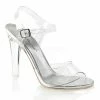 FABULICIOUS Clearly-408 Clear Fitness Bikini Model Comp Strap 4.5" Heels