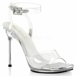 FABULICIOUS Chic-06 Clear Rhinestone Fitness Bikini Model Comp Pole Dance Heels