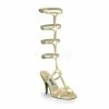 Heels FUNTASMA Roman-10 Gold Goddess Gladiator Cleopatra Egyptian Cosplay Costume Heel