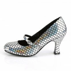 FUNTASMA Mermaid-70 Silver Mermaid Scales Mary Jane Costume Dress 3