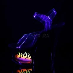 PLEASER Moon-708FLM Ombre Flames Fire Stripper Dancer Club Platforms 7