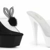 PLEASER Kiss-201BUNNY Cute Bunny Ear Neon Stripper Pole Dancing Platform 6" Heel Heels