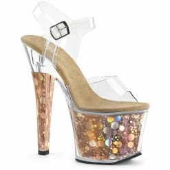 PLEASER Radiant-708BHG Holographic Stripper Pole Dancer Club Platforms 7" Heels