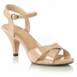Fabulicious PLEASER Belle-315 Nude Black Formal Evening Dress Strap Sandals 3