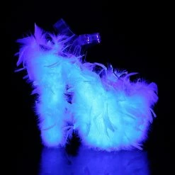 Discontinued PLEASER Flamingo-808F Marabou Feathers Blacklight Reactive Stripper Club 8