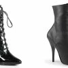 PLEASER Seduce-1020 Black Ankle Boots 5" Heels Drag Cross Dresser Women's 5-15