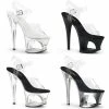PLEASER Moon-708 Stripper Pole Dancer Club Cutout Ankle Strap Platforms 7" Heels