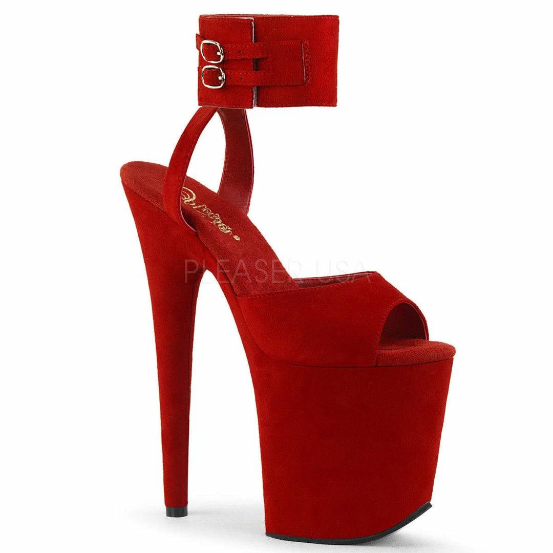 PLEASER Flamingo-891 Faux Suede Stripper Pole Dancer Club 8" Heels US Size 5-12