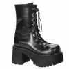 DEMONIA Ranger-301 Women's Vegan Leather Goth Alternative Combat Platforms Boots