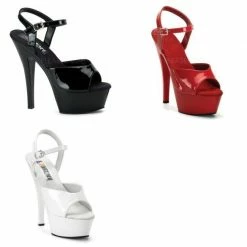 FUNTASMA Juliet-209 Black Red White Costume Or Fashion Club Dress Sandals Heels