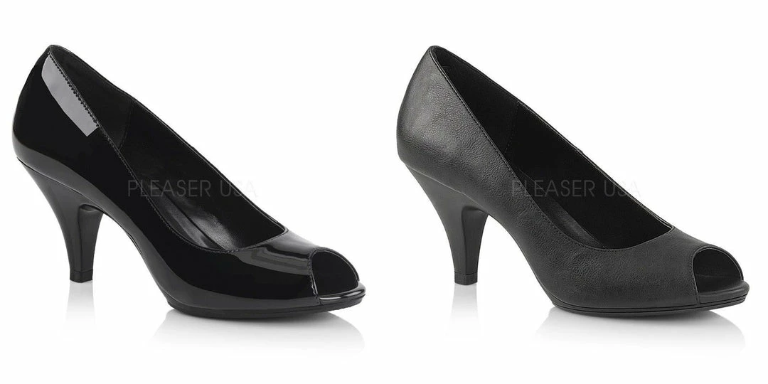 Fabulicious PLEASER Belle-362 Dress Party Formal Work Peep Open Toe Pumps 3" Heels Size 4-15