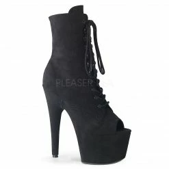 PLEASER Adore-1021FS Faux Suede Lace Up Zipper Open Toe Platform 7