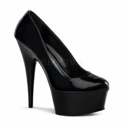PLEASER Delight-685 Black Dress Work Posh Platform Pumps 6" Heels