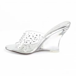 FABULICIOUS Lovely-401RS Clear Rhinestone Slides Wedding 4