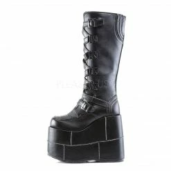 DEMONIA Stack-308 Men's Unisex Goth Punk Cyber Zig Zag Straps 7