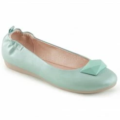 Discontinued PINUP COUTURE Olive-08 Aqua Pink Black Geometric Foldable Flats
