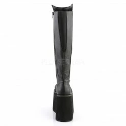 DEMONIA Rot-13 Embossed Pyramid Stud Front Goth Alternative Women's Knee Boots