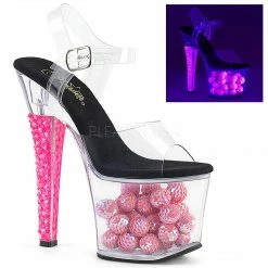 Discontinued PLEASER Radiant-708NSB Blacklight Reactive Sequins Balls Dancer Club 7