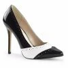 PLEASER Amuse-26 Women's Ladies Sexy Black White Work Dress Pumps High Heels