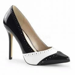 PLEASER Amuse-26 Women's Ladies Sexy Black White Work Dress Pumps High Heels