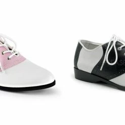 Heels FUNTASMA Saddle-50 Pink Black Retro Grease Oxford 50s Dance Saddle Costume Shoes