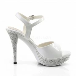 FABULICIOUS Elegant-409 Cream White Rhinestones Party Dress Wedding Heels
