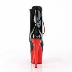 PLEASER Adore-1020 Red Chrome Lace Up Zip Dancer Ankle 7
