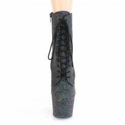 PLEASER Adore-1020REFL Green Purple Reflective Lines Club Pole Dance 7" Boots