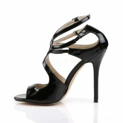 PLEASER Amuse-15 Sexy Black Pink Gold Silver Strappy Dress Party Heels Size 4-15