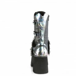 DEMONIA Ashes-120 Green Multi Oil Heart Locket Studs Goth Rocker Platform Boots