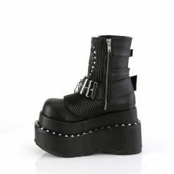 DEMONIA Bear-150 Goth Skull Quilted Tiered Studded 4.5