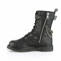 DEMONIA Bolt-250 Vegan Leather Mens Unisex Goth Rocker Biker Combat Boots