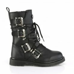 DEMONIA Bolt-265 Vegan Leather Mens Unisex Goth Rocker Biker Combat Boots
