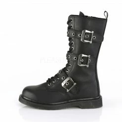 DEMONIA Bolt-330 Vegan Leather Mens Unisex Goth Rocker Biker Combat Boots
