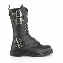 DEMONIA Bolt-345 Vegan Leather Mens Unisex Goth Rocker Biker Combat Boots