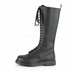 DEMONIA Bolt-400 Vegan Leather Mens Unisex Goth Rocker Biker Combat Boots