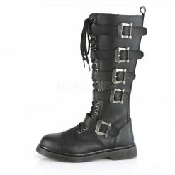 DEMONIA Bolt-425 Vegan Leather Mens Unisex Goth Rocker Biker Combat Boots