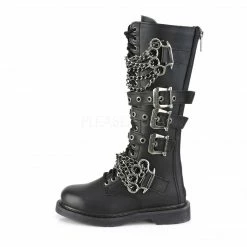 DEMONIA Bolt-450 Vegan Leather Mens Unisex Goth Rocker Biker Combat Boots