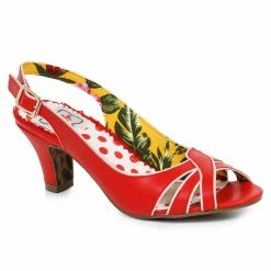 AU STOCK SALE Ellie Shoes BP250-CARA RED 2 Peep Toe Sling Back Sandals AU 8/US 9 Heels