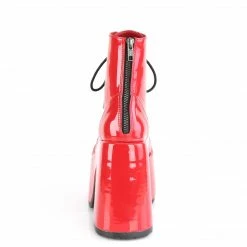 DEMONIA Camel-203 Red Patent Goth Festival Platform 5