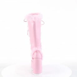 DEMONIA Camel-311 Pastel Pink Vegan Leather Faux Fur Winter 5