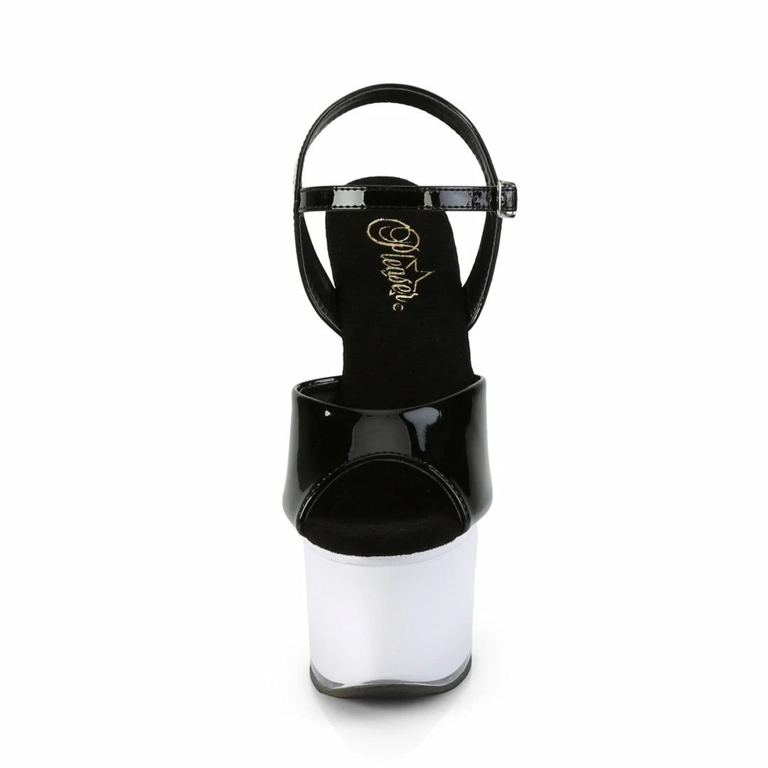 PLEASER Discolite-709 Multi-Coloured LED Light-Up Patterns Club Dancer 7" Heels