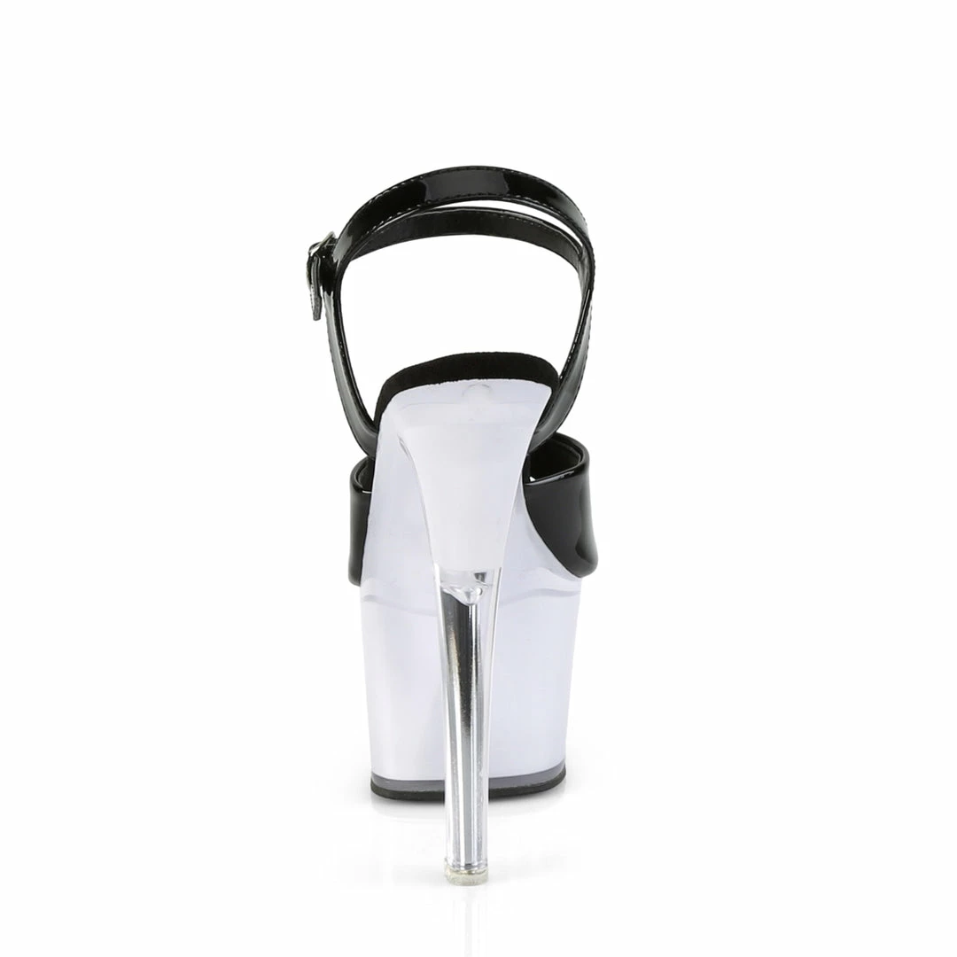 PLEASER Discolite-709 Multi-Coloured LED Light-Up Patterns Club Dancer 7" Heels