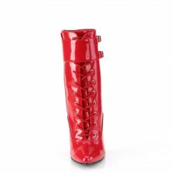 DEVIOUS Domina-1023 Red Patent Fetish 3 Sets Ankle Cuffs Boots Sz 5-15